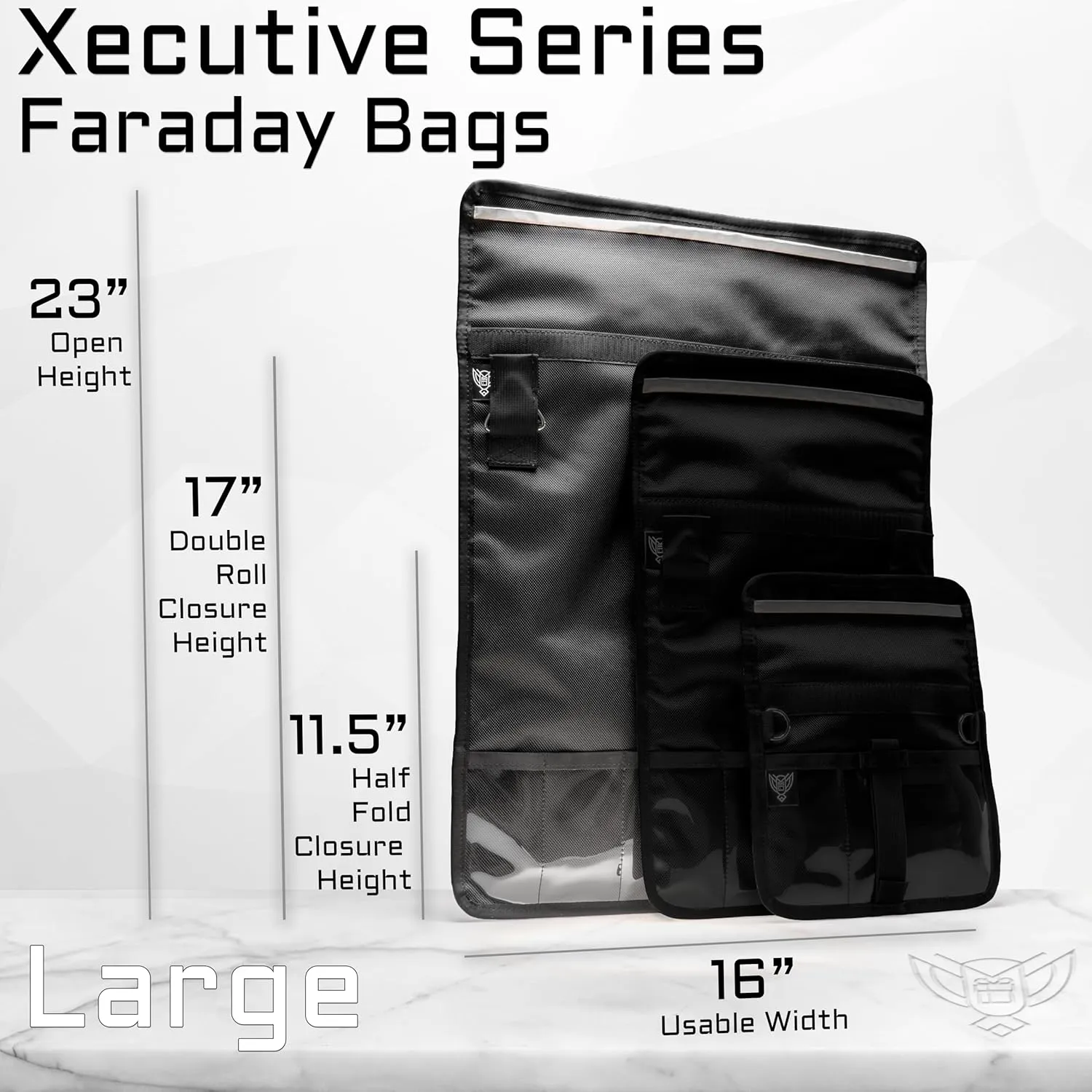 ~ Faraday Bag for Laptops and Other Large Electronics (23" x 16") ~ Data Security for Executive Travel ~ Shoulder Strap Included ~ Tracking/Hacking Defense