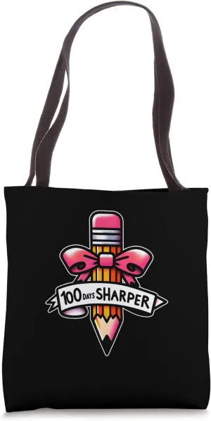 100 Days Sharper Pink Bow Tote Bag