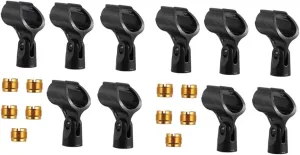 10pcs Microphone Clip Holder with Female Adapter Durable Pe and Design Easy to Use Clamp for Handheld Microphones for Various Occasions