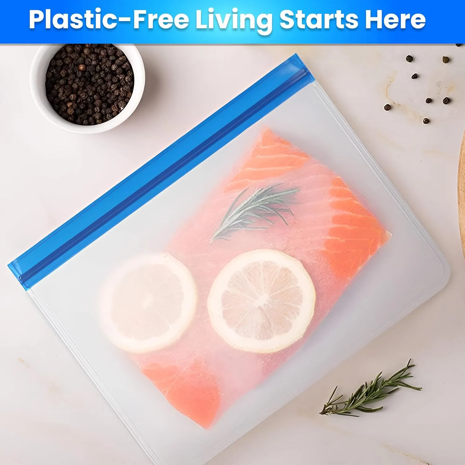 14-Pack (4 Small, 6 Medium, 4 Large) Extra Thick Reusable Silicone Storage Bags – BPA-Free, Leakproof & Durable Freezer Bags for Meal Prep, Marinating, Snacks & Travel – Dishwasher Safe