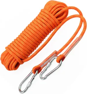 14mm Outdoor Rope,10~200m Rappelling Rope for Outdoor,Heavy Duty Paracord Rope-High Strength Utility Cord Camping Rope (Color : Orange, Size : 14mm x 40m)
