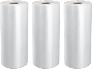 1500 Count 10 x 14 Inches Plastic Produce Bags, Clear Plastic Roll Bags, Food Storage Bags for Commercial, Kitchen 500 Bags x 3 Roll