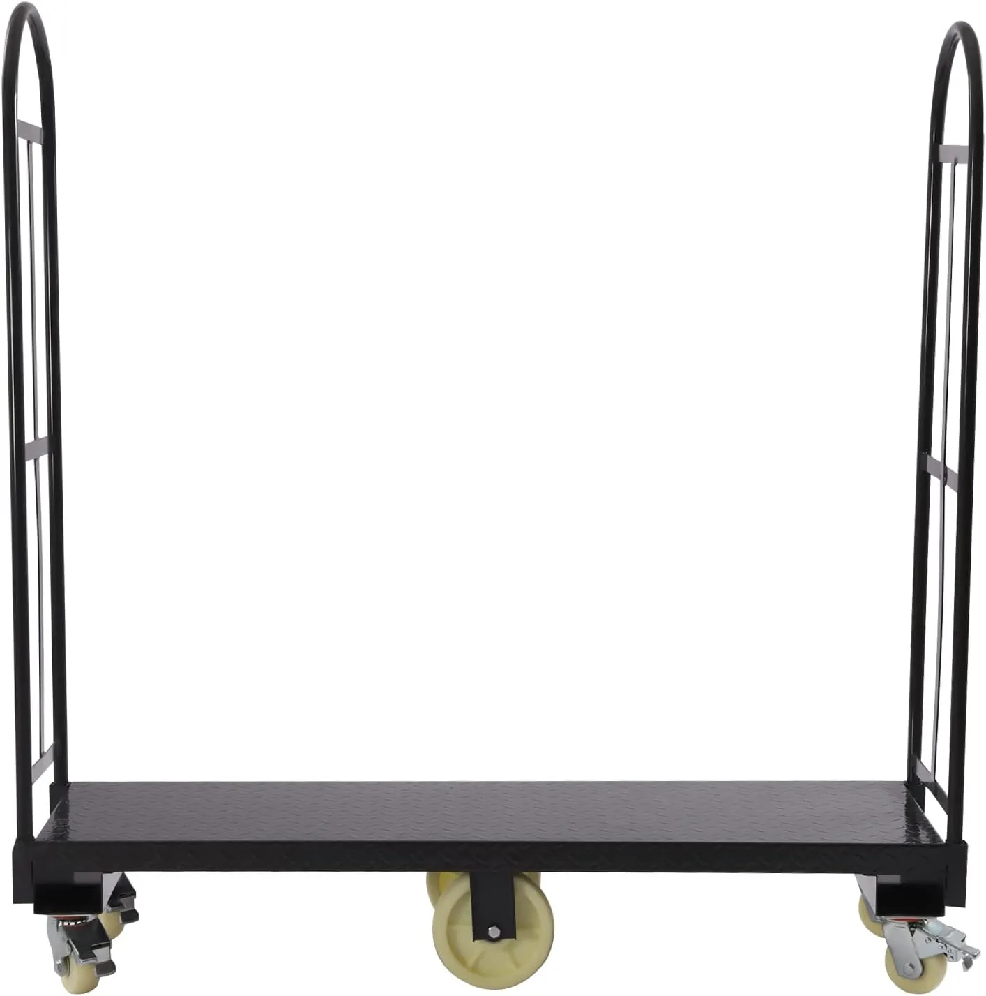 15.7"x 64.6" Heavy Duty Dolly Cart U-Boat Utility Platform, 2000Lbs Commercial Dolly Utility Cart Steel Deck Hand Truck Cart Warehouse