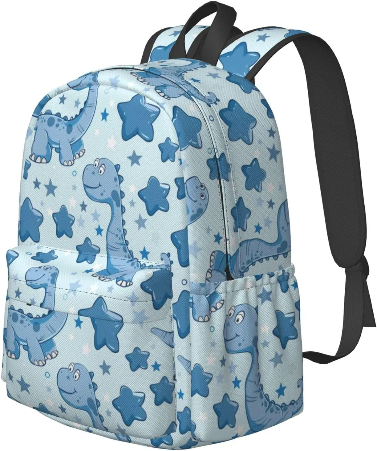17 Inch Backpack Blue Dinosaur And Stars Cute Red Panda Laptop Backpack Shoulder Bag School Bookbag Casual Daypack