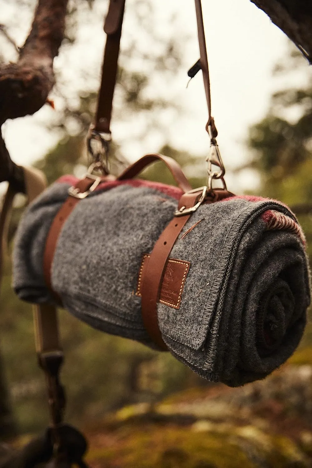 1844 Helko Werk Germany Waxed Canvas Bedroll & Swiss Army Blanket Bundle - Camping Bedroll with Leather Straps and Zipper - Waterproof Portable Bed (Blanket   Bedroll Olive) #F8761OB
