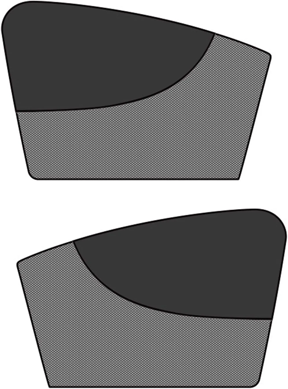 2 PCS Front Side Window Sunshade, Sunscreen Heat Insulation Mesh Breathable Privacy Protection Sunshade, Essential Summer Accessories, Suitable for Most Cars, Trucks, SUVs (Black)