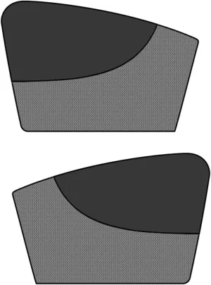 2 PCS Front Side Window Sunshade, Sunscreen Heat Insulation Mesh Breathable Privacy Protection Sunshade, Essential Summer Accessories, Suitable for Most Cars, Trucks, SUVs (Black)
