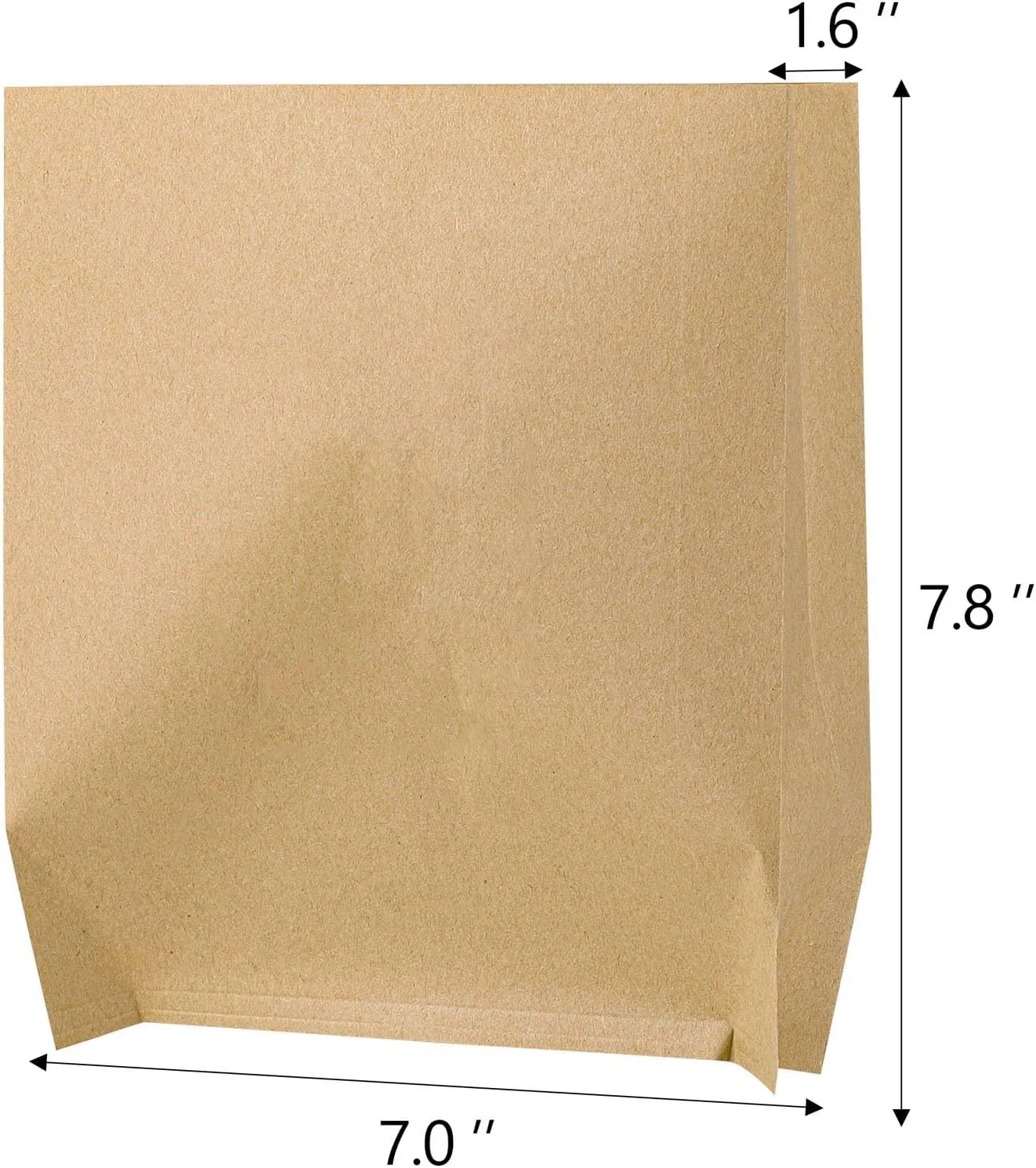 200 Pack Kraft Paper Sandwich & Cookie Bags, Greaseproof, Wax-lined Pastry Bags for Snack, Treats, Bread, Baked Goods, Fries, Muffin (7x7.87x1.57 Inch)