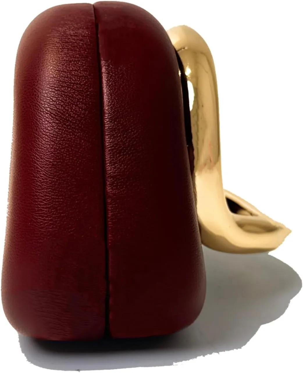 2025 Classic Vegan Leather Clutch Evening Purse Golden Color Handle Chain Party Banquet Round Mini Shoulder Handbag