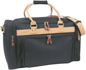 22" LARGE Deluxe Sport Gym Tote Bag and Travel Duffel Bag Carry Black/Khaki