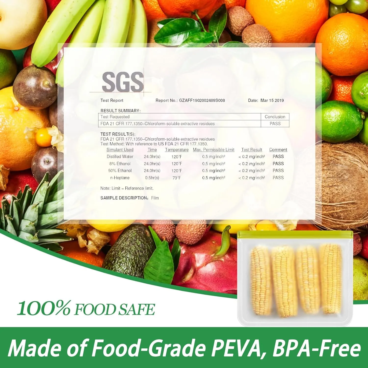 24 Pack Reusable Freezer Bags, BPA Free Food Storage Bags – Leakproof, Extra Thick for Travel & Household (8 Gallon   8 Snack   8 Sandwich Bags)