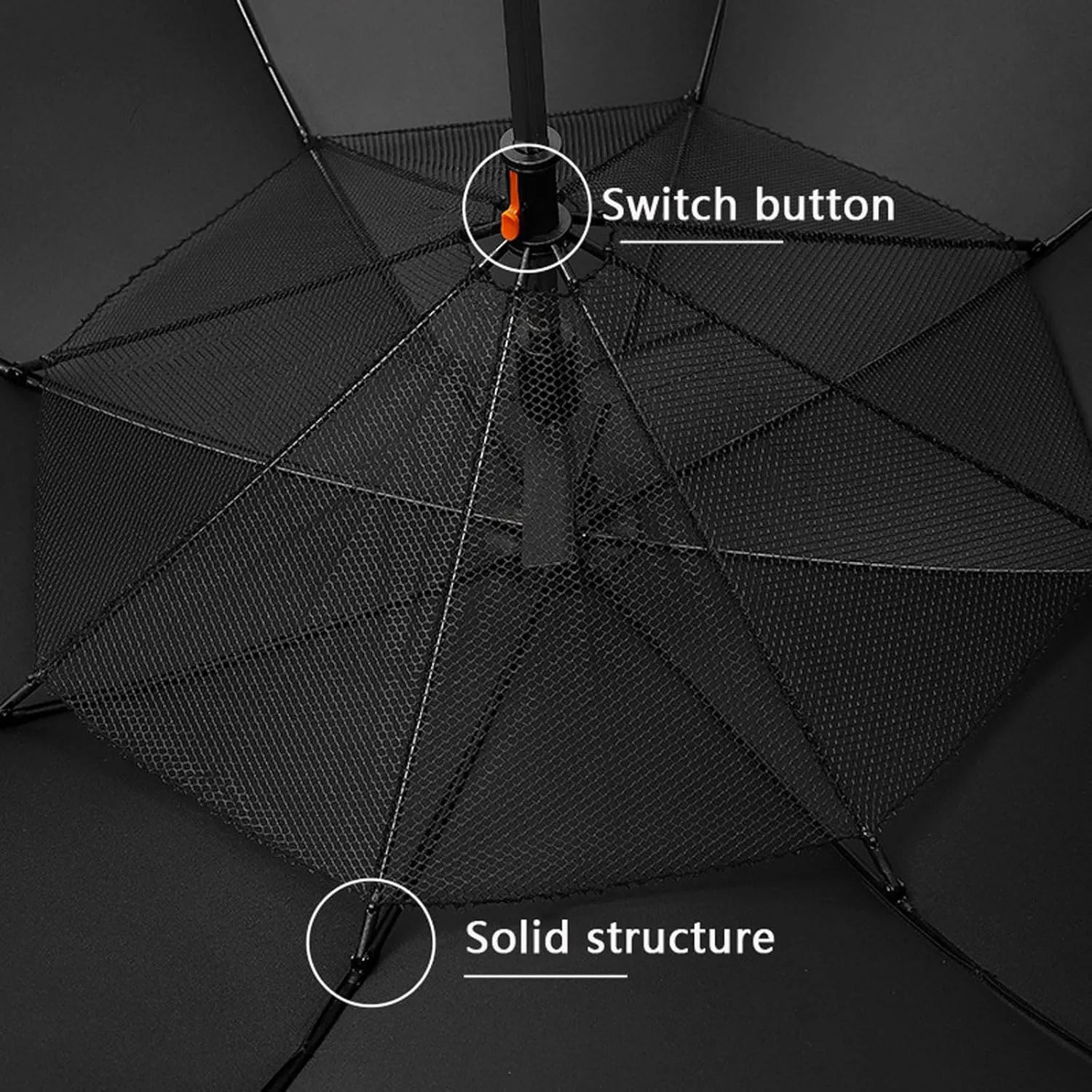 3 In 1 Umbrella With Fan, Cooling Umbrella With Mister, Usb Rechargeable 3000ma Uv Blocking Umbrella With Mister, Fan Umbrella With Mister, Freely Adjustable Wind Speed In Two Levels,Blue sky an