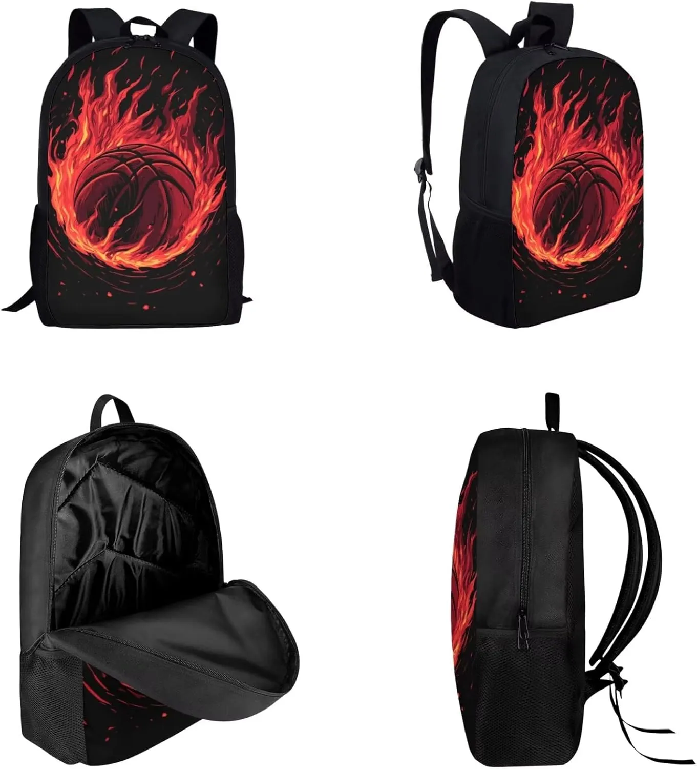 3D Animal Sport Printing Kids School Set Book Bag with Lunch Bag Pench Case 3 PCS