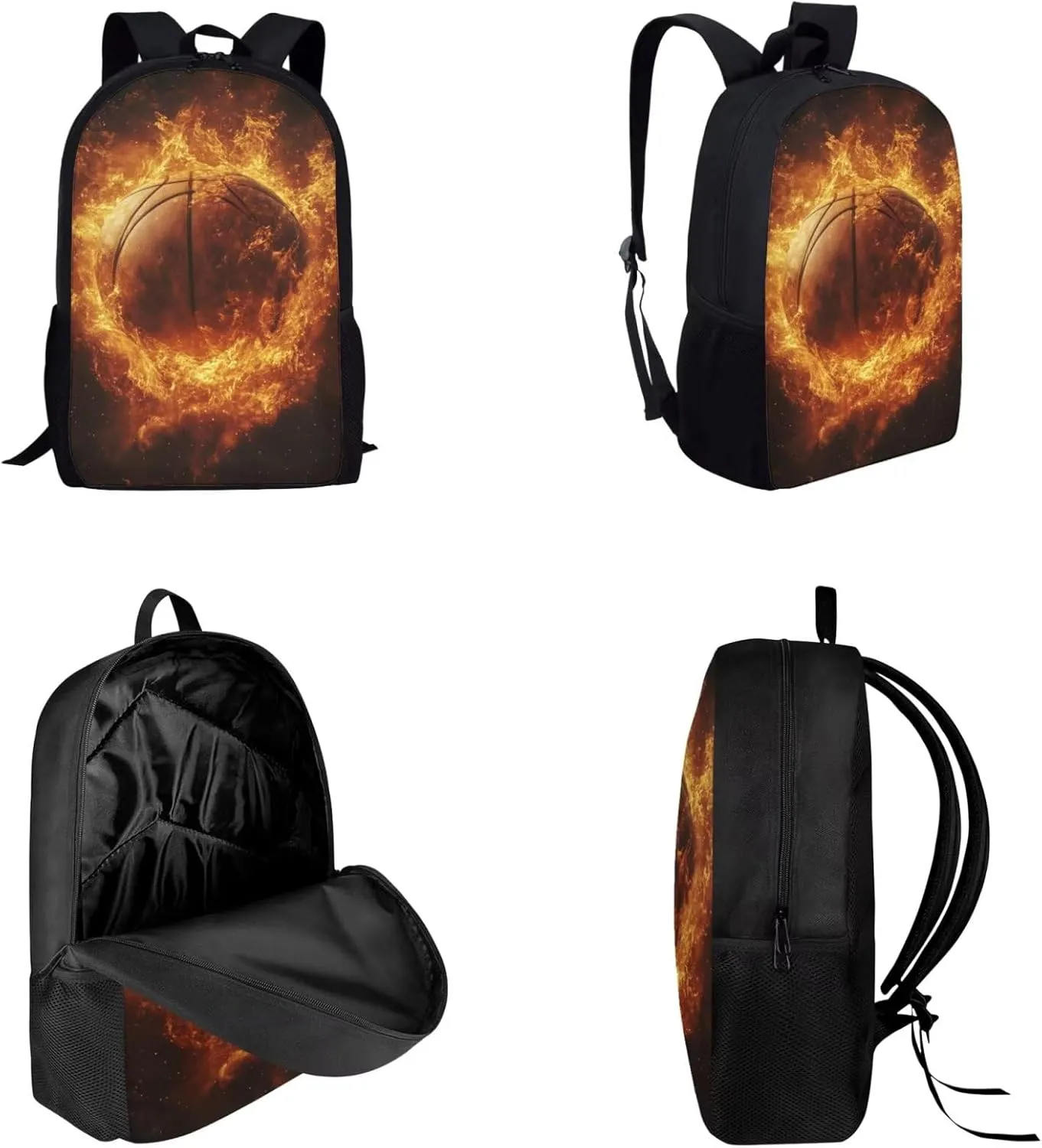 3D Animal Sport Printing Kids School Set Book Bag with Lunch Bag Pench Case 3 PCS