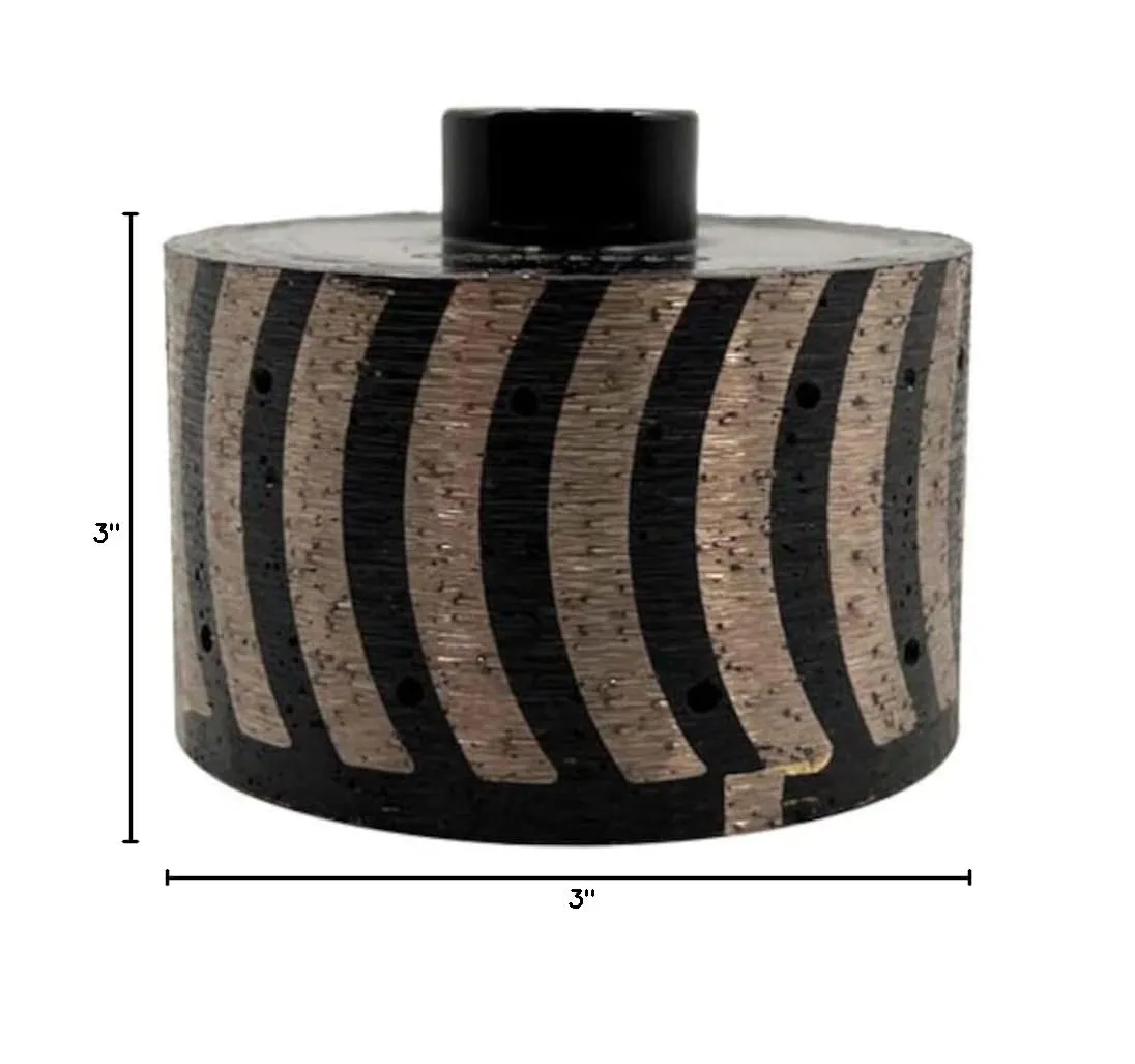 3" Resin Filled Zero Tolerance Drums for Radius Grinding on Natural Stones or Engineered Stones, 1-3/4" Profile Height, 5/8"-11 Arbor