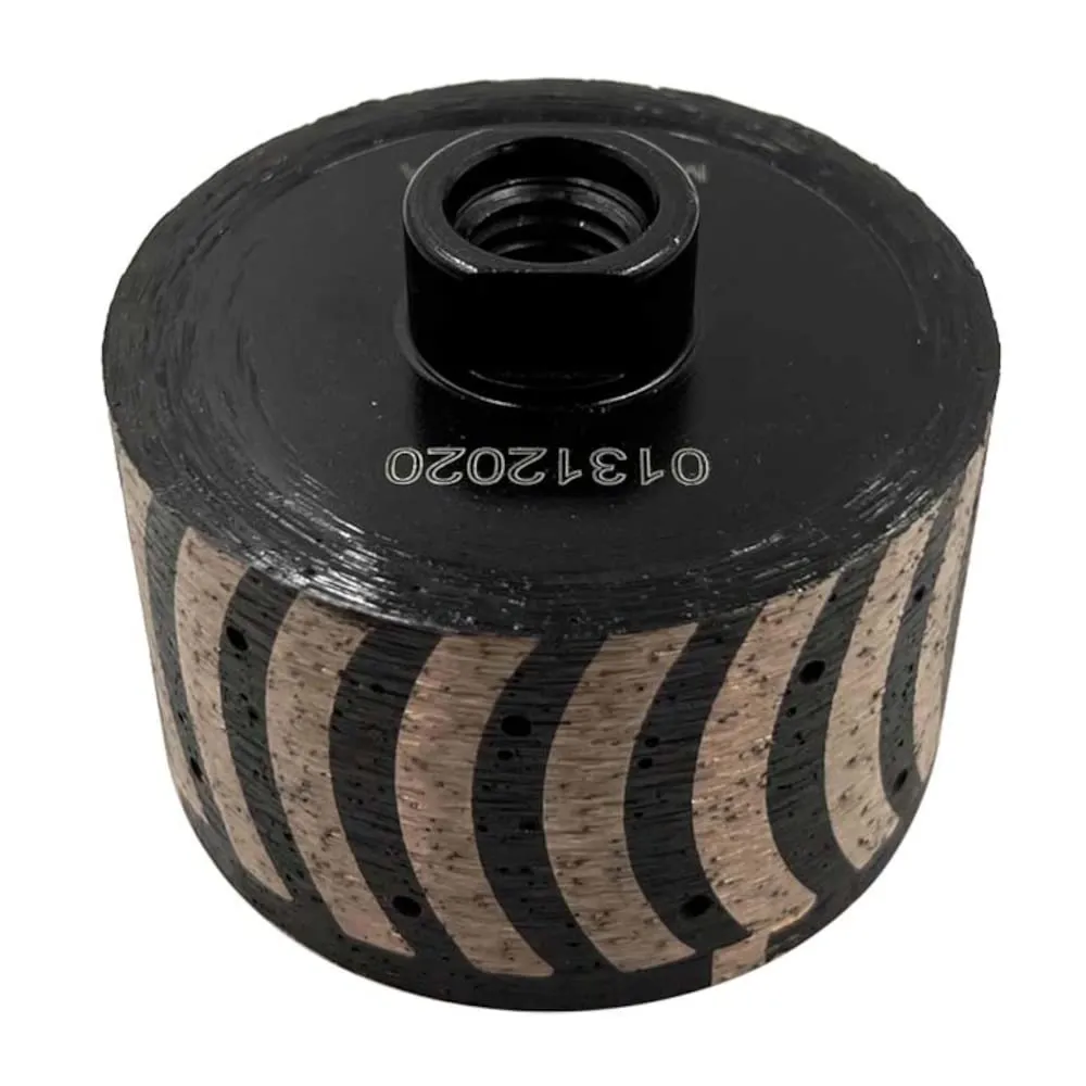 3" Resin Filled Zero Tolerance Drums for Radius Grinding on Natural Stones or Engineered Stones, 1-3/4" Profile Height, 5/8"-11 Arbor