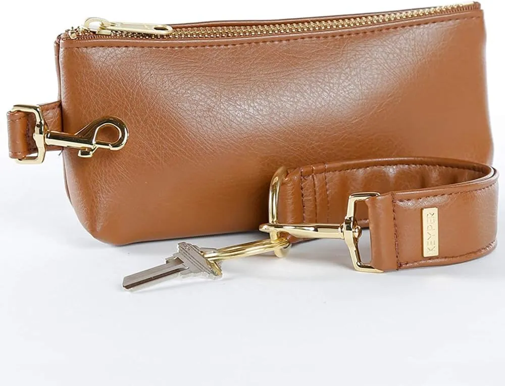 4-Piece Wristlet Set - Key Ring Bracelet & 3 Women’s Bags Womens Faux Leather Purses & Handbags Classic Clutch Purse