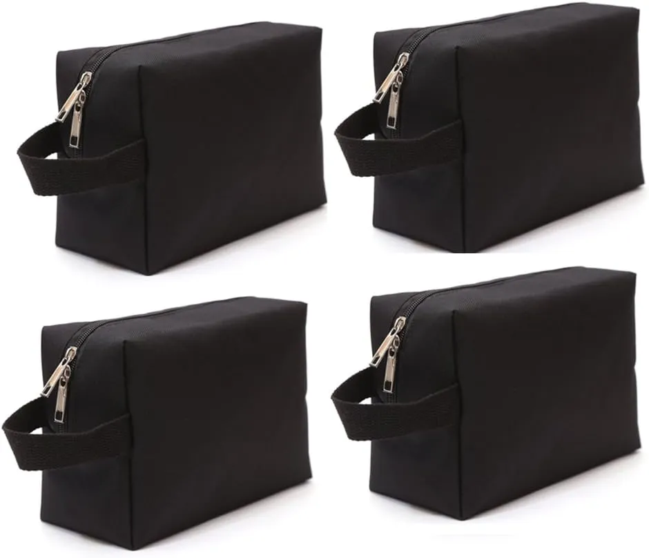 600D Portable Multi-purpose Zipper Waterproof Travel Organizer Cosmetic Bag Make up Case Storage Bag Pouch 4-pack