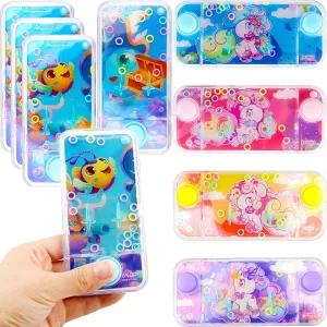 8 Pieces Handheld Water Games Water Toss Ring Game Handheld Water Ring Toy for Kids Party Favors Novelty Water Game Prizes Relaxing