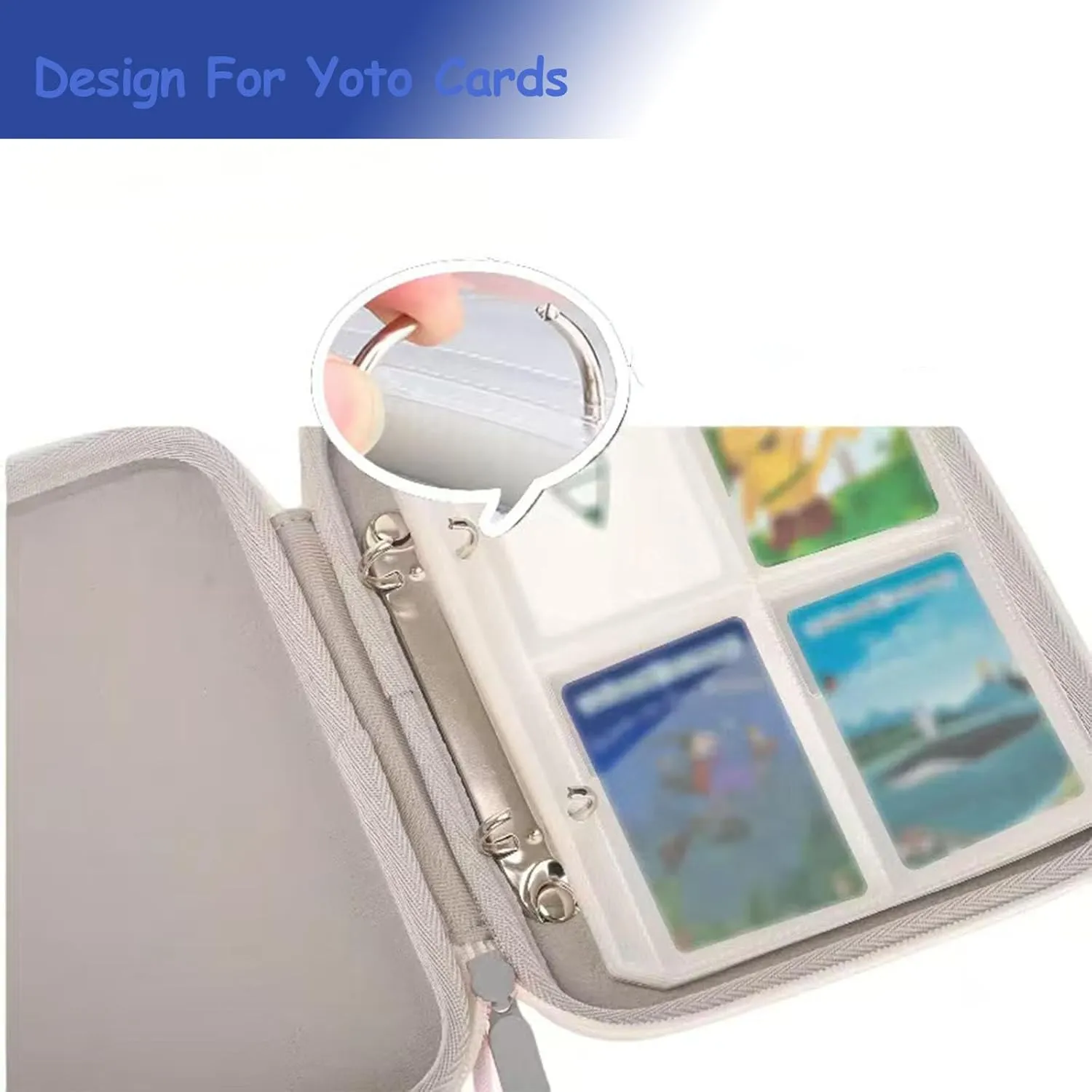 80 Pocket Card Case for Yoto Cards,Card Binder Holder for Yoto Cards with 10 Removable Sleeves for Travel (Cartoon1)
