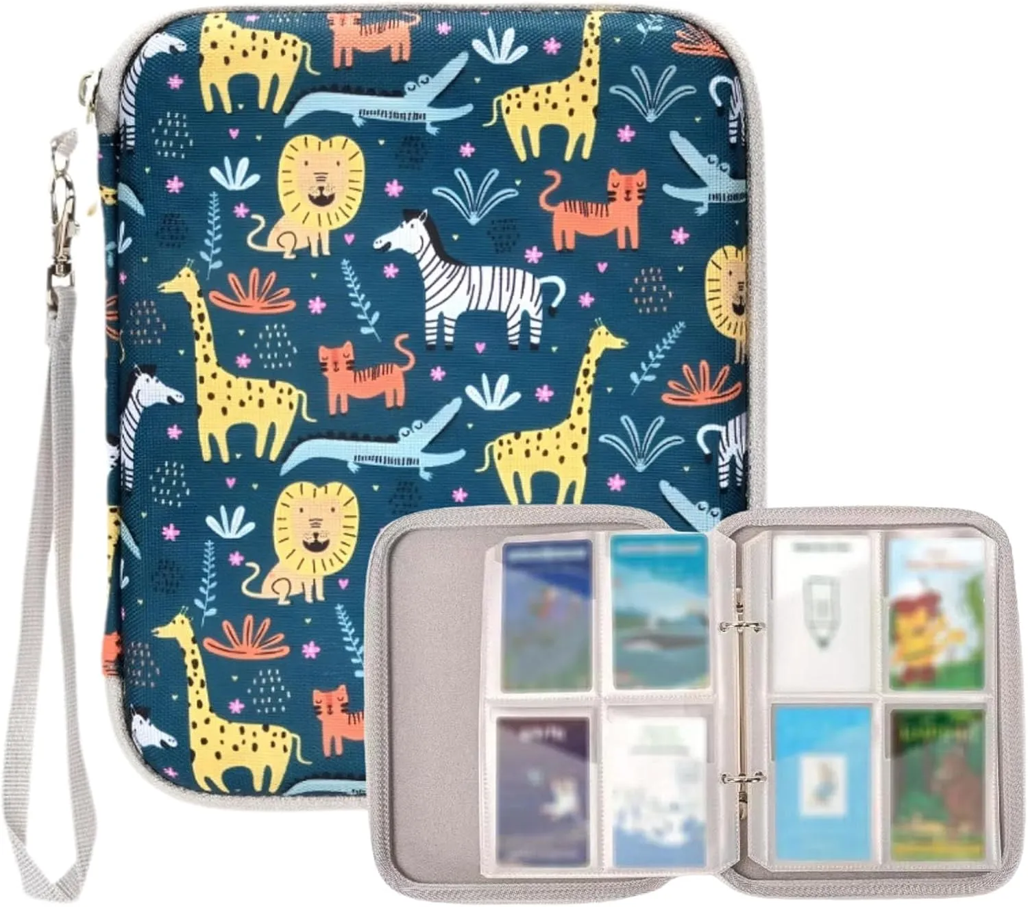 80 Pocket Card Case for Yoto Cards,Card Binder Holder for Yoto Cards with 10 Removable Sleeves for Travel (Cartoon1)
