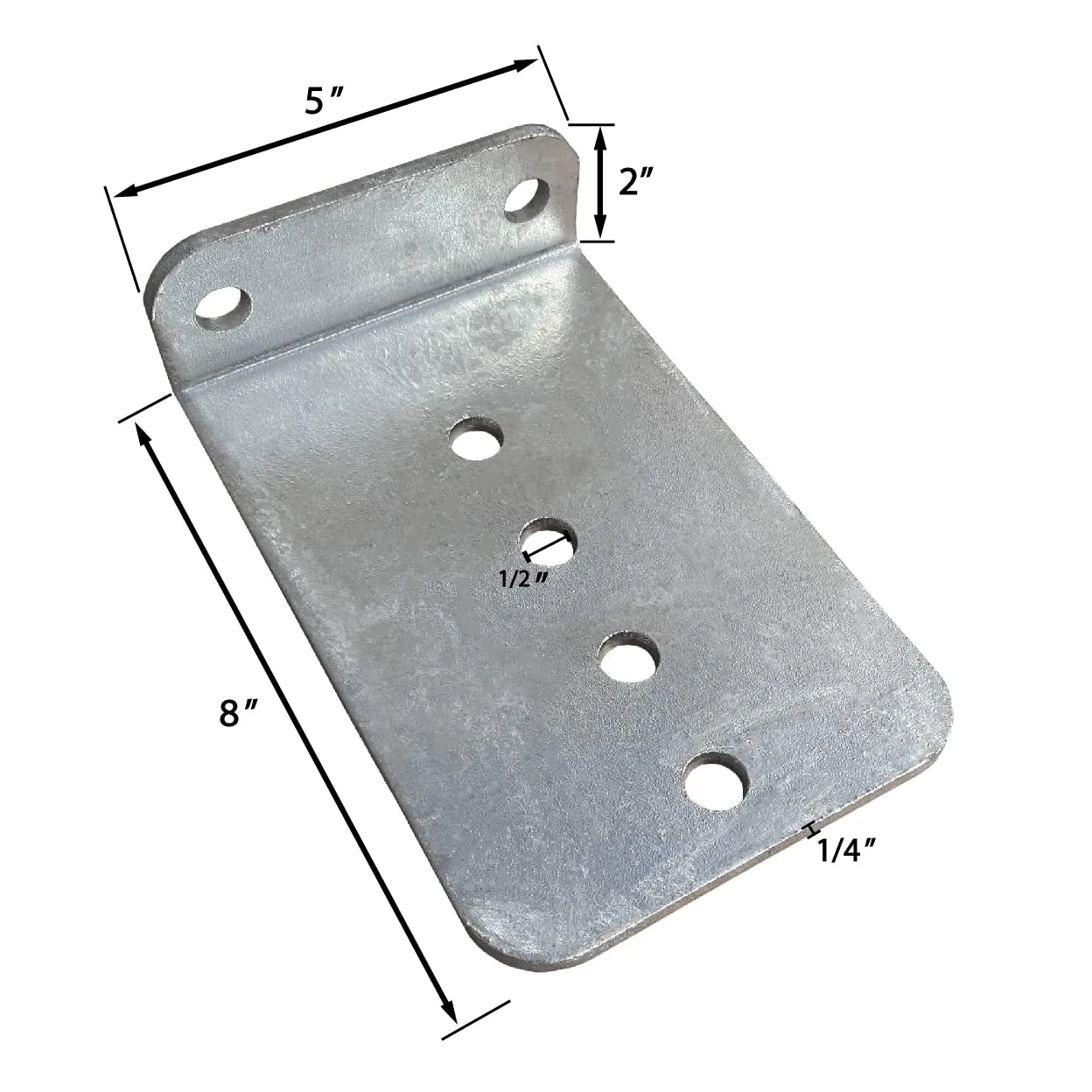 A.A 2 Pack 8" Galvanized L-Type Boat Trailer Bunk Bracket, Heavy Duty