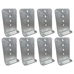 A.A 8 Pack 8" Galvanized L-Type Boat Trailer Bunk Bracket, Heavy Duty
