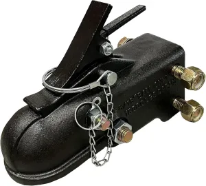 A.A Adjustable Trailer Coupler, 2-5/16" Ball - 15,000 lbs - Channel-Mount Coupler with Wedge Latch for Towing RV, Boat, Camper (2-5/16" Ball)