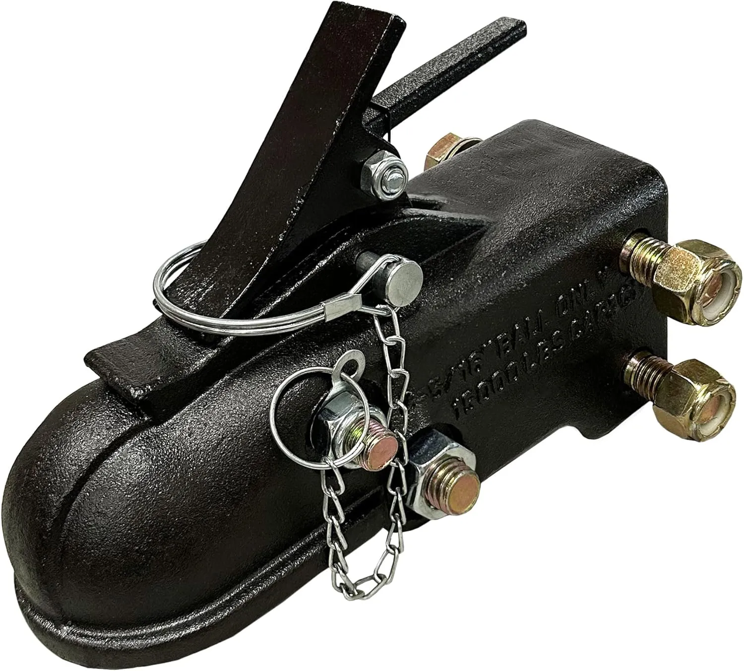 A.A Adjustable Trailer Coupler, 2-5/16" Ball - 15,000 lbs - Channel-Mount Coupler with Wedge Latch for Towing RV, Boat, Camper (2-5/16" Ball)