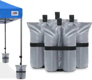 ABCCANOPY Heavy Duty Weight Bags, 185lb (Grey)
