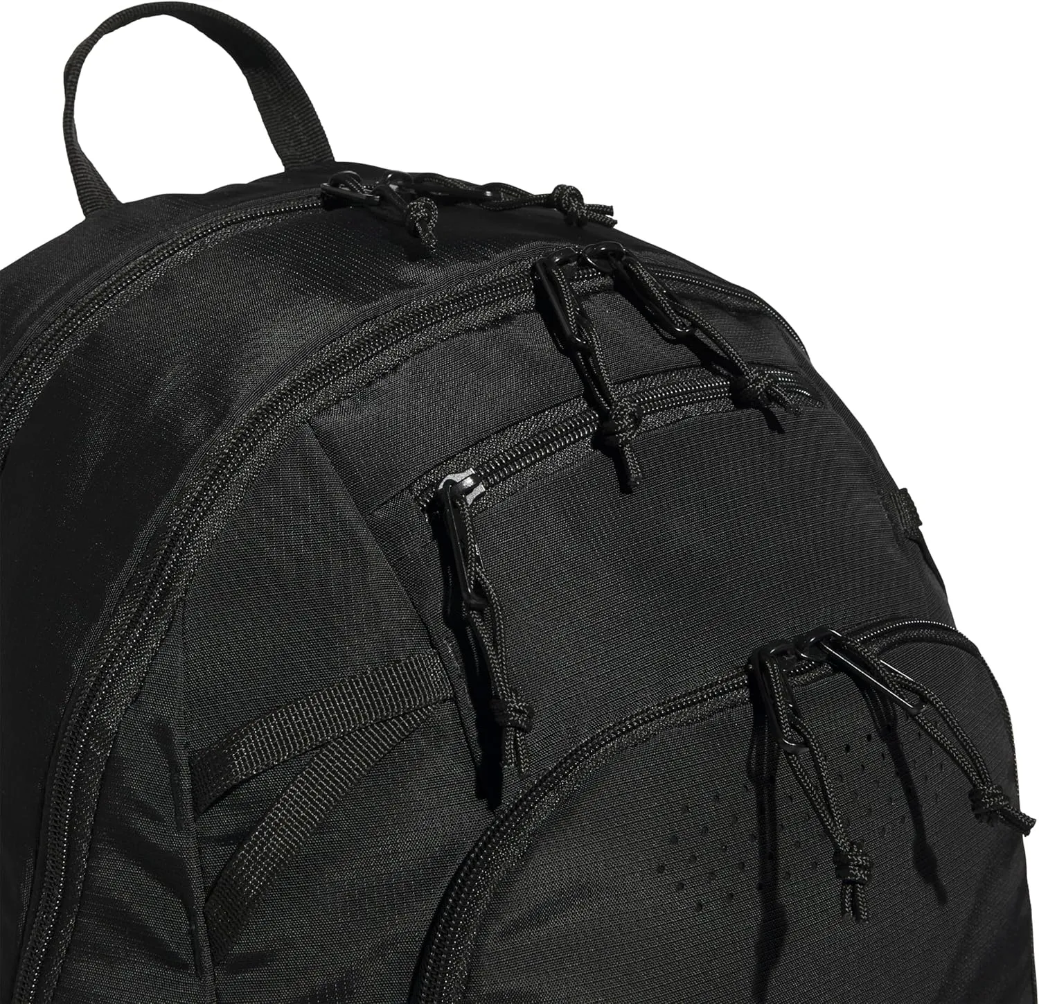 adidas Defender 5 Team Sports Backpack (33L) Durable Large Athletic Gym Laptop Travel Bag, Black/White, One Size