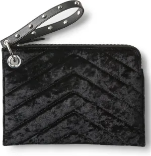 Aeropostale Womens Velour Clutch Handbag Purse
