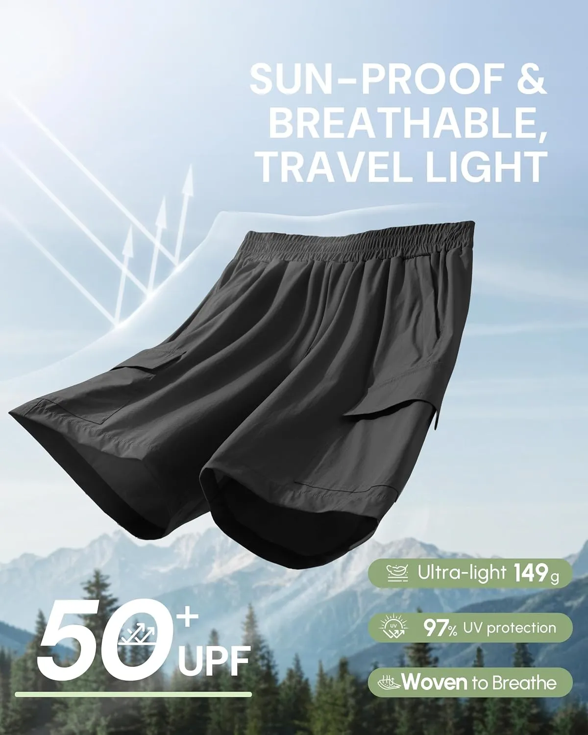 AFITNE Women's 5"/ 7" Hiking Cargo Shorts Quick Dry Lightweight Summer Athletic Running Shorts with Pockets UPF 50 