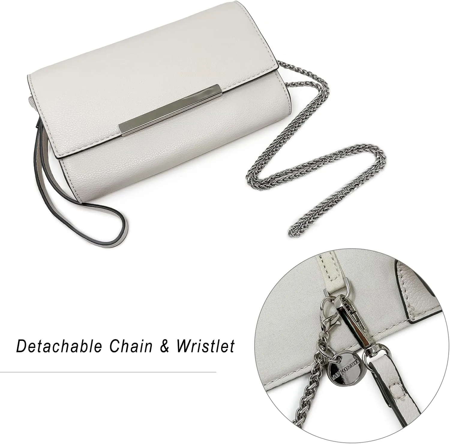 AFKOMST Small Clutch Purses for Women Formal Evening Bag Crossbody and Wristlet Handbags for Party Prom Cocktail Wedding