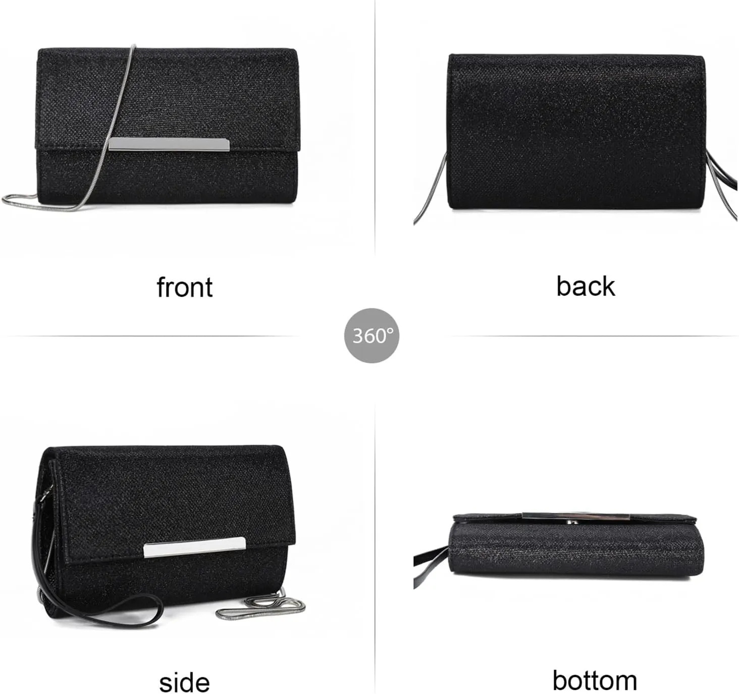 AFKOMST Small Clutch Purses for Women Formal Evening Bag Crossbody and Wristlet Handbags for Party Prom Cocktail Wedding