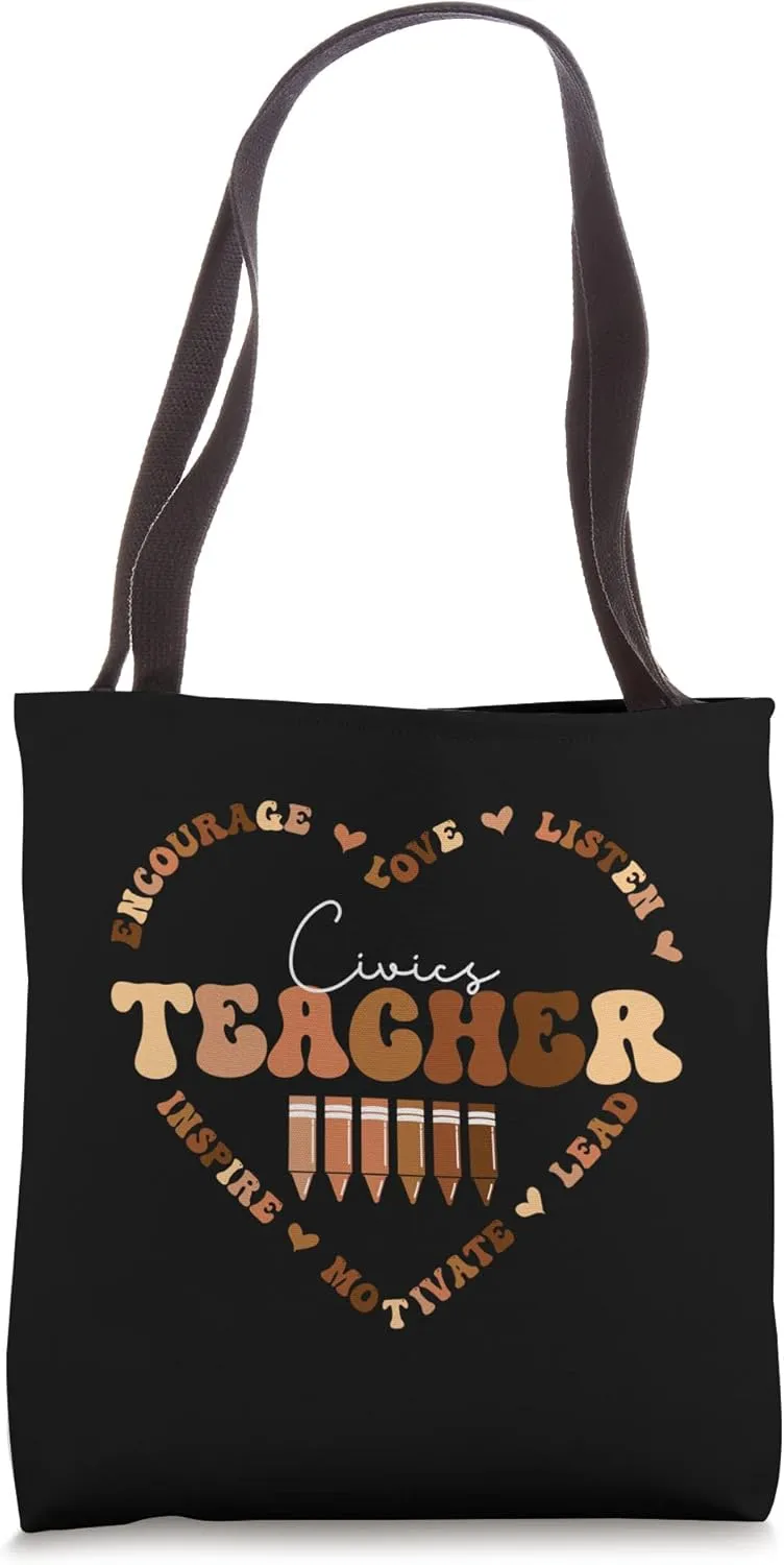 Afro African Black History Month Civics Teacher School Tote Bag