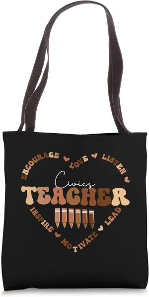 Afro African Black History Month Civics Teacher School Tote Bag