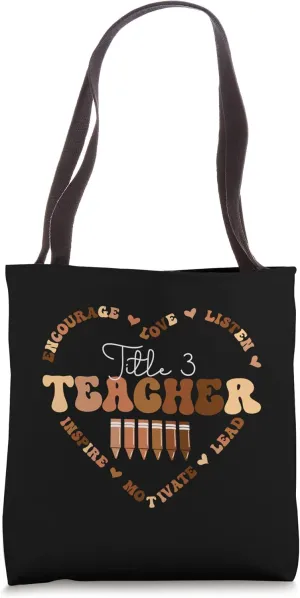 Afro African Black History Month Title 3 Teacher School Tote Bag