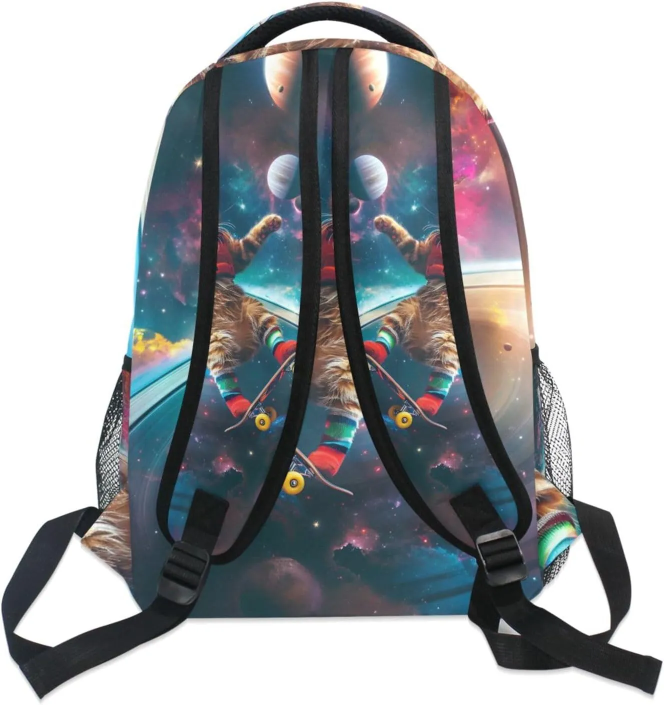 ALAZA Kids Backpack Astronaut Cats Galaxy Bookbag for Girls Boys Elementary School Bag Laptop Personalized Travel Daypack 3rd 4th 5th Grade Rucksack