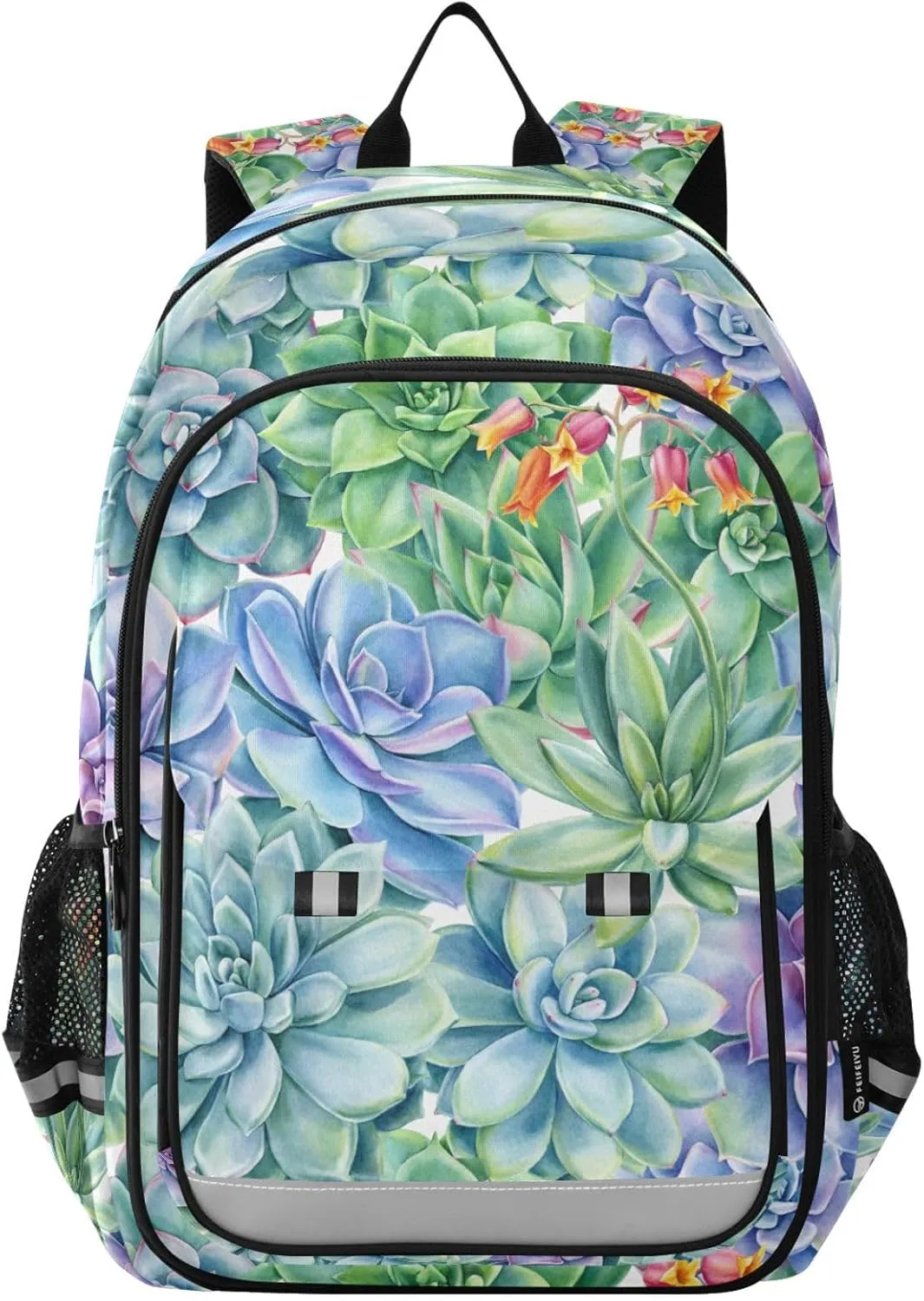 ALAZA Succulents Tropical Plants Laptop Backpack Purse for Women Men School Bag 17 Inch Bookbag Student Boys Girls Travel Casual Daypack