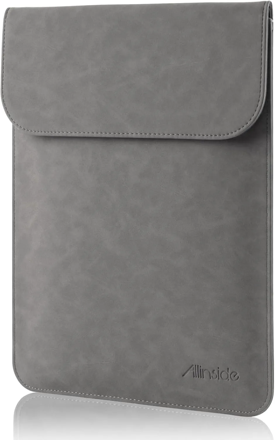 Allinside 13" Laptop Sleeve Compatible with MacBook Air 13 2018-2024 (A1932 A2179 A2337 M1) / MacBook Pro 13 2016-2024 (A2338 M1 A2251 A2289 A2159 A1989 A1706 A1708), Synthetic Leather, Gray