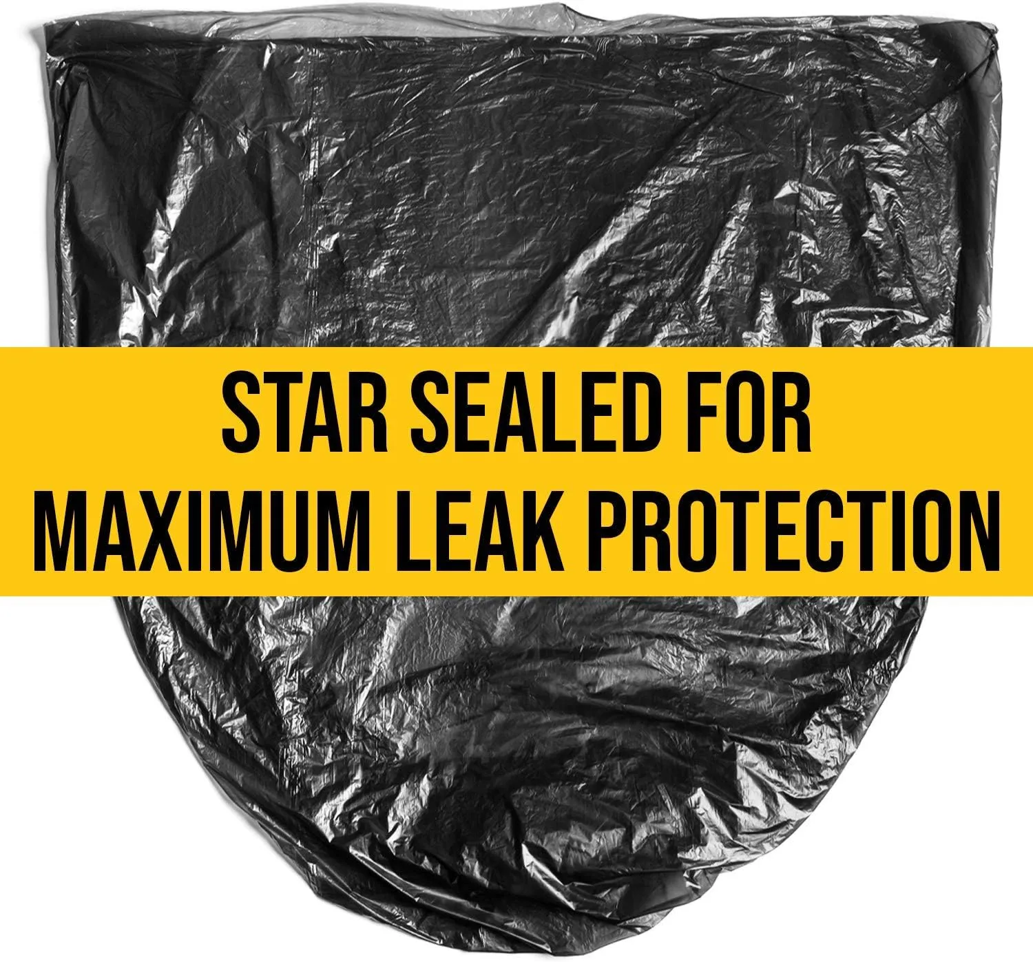 Aluf Plastics RCM-3858XXX 55-60 Gallon 2.0 MIL (eq) Black Heavy Duty Trash Can Liners - 38" x 58" - Pack of 100 - For Contractor, Industrial, Commercial