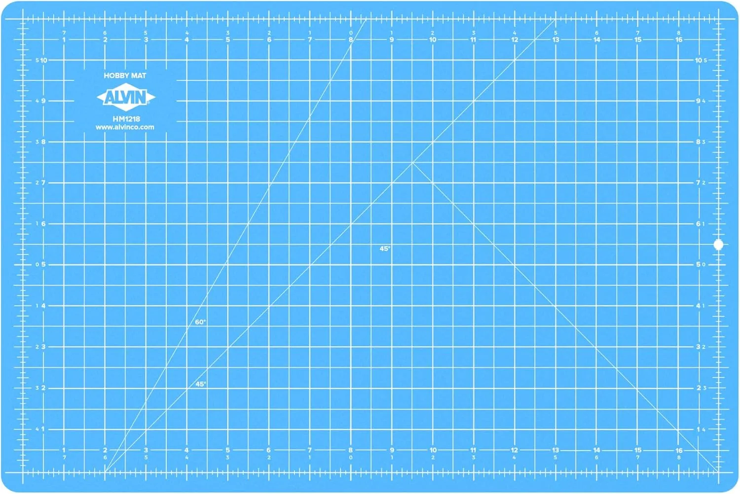ALVIN HM Self-Healing Cutting Mat for Hobbies 12 x 18 inch | Double-Sided Blue/Grey | 3-Layer Gridded Surface for Arts, Crafts and Sewing - Model HM1218