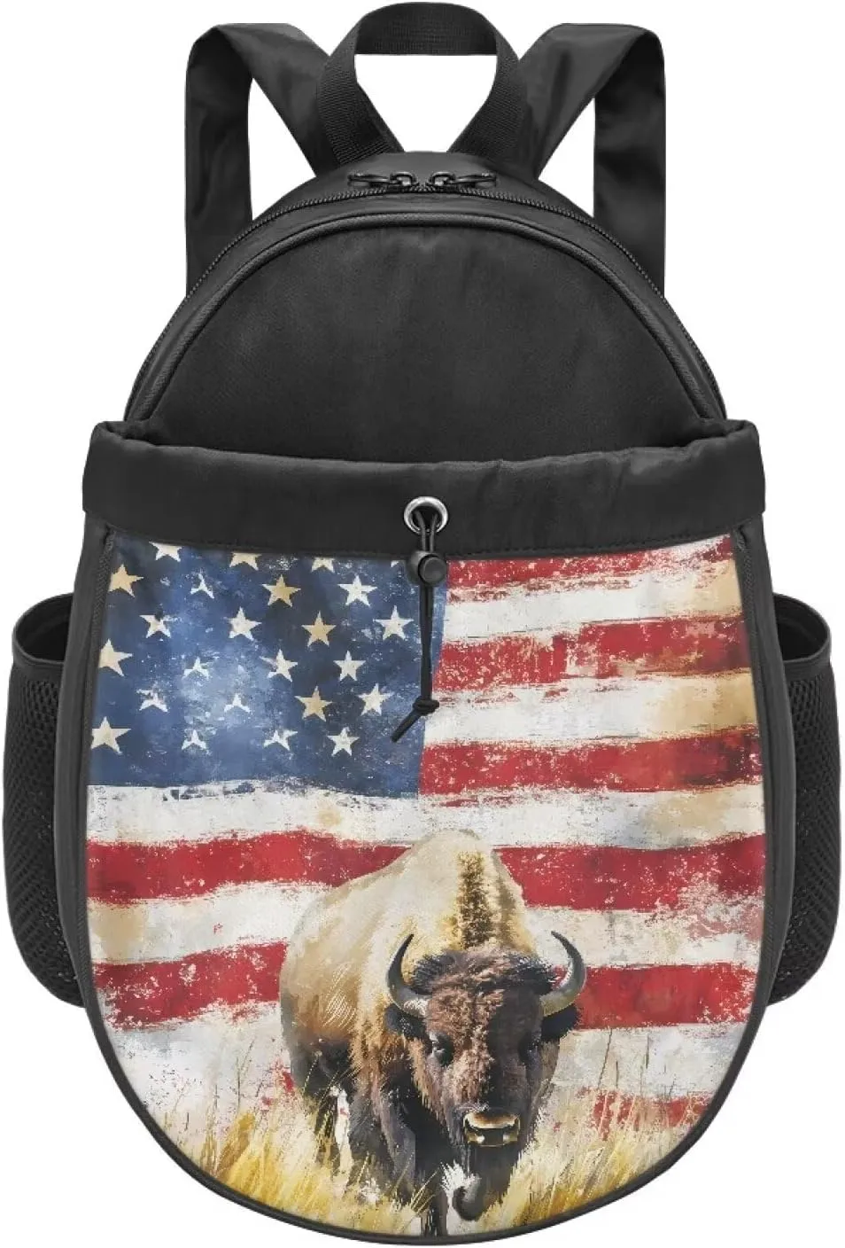 American Flag Animal Pickleball Bag Includes Fence Hook Extra Pockets Multifunctional Sports Padel Racket Bag
