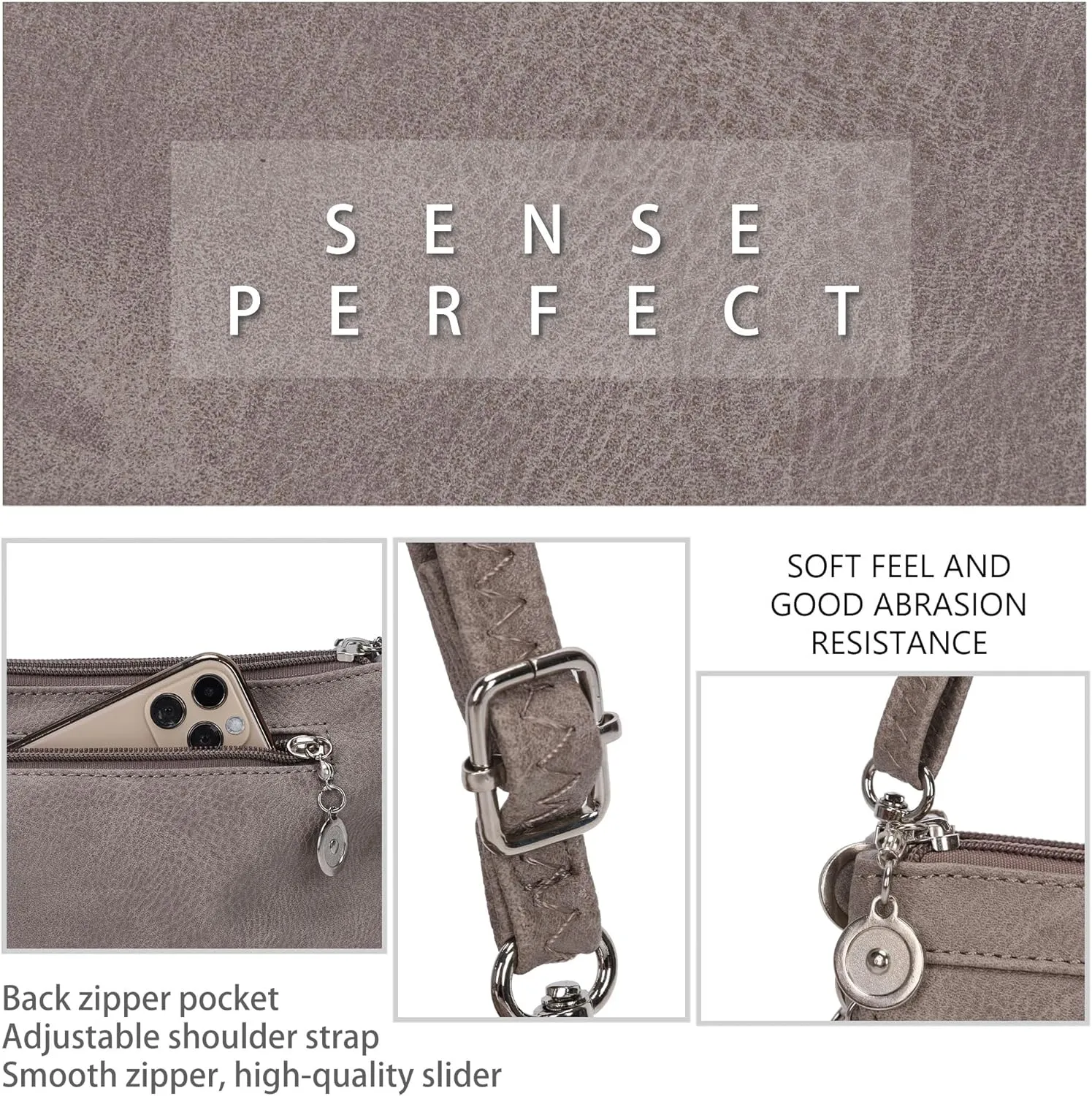 Angel Kiss Crossbody Bags Small Purses for Women Vegan Leather Cell Phone Wallet Purse with Wristlet Strap