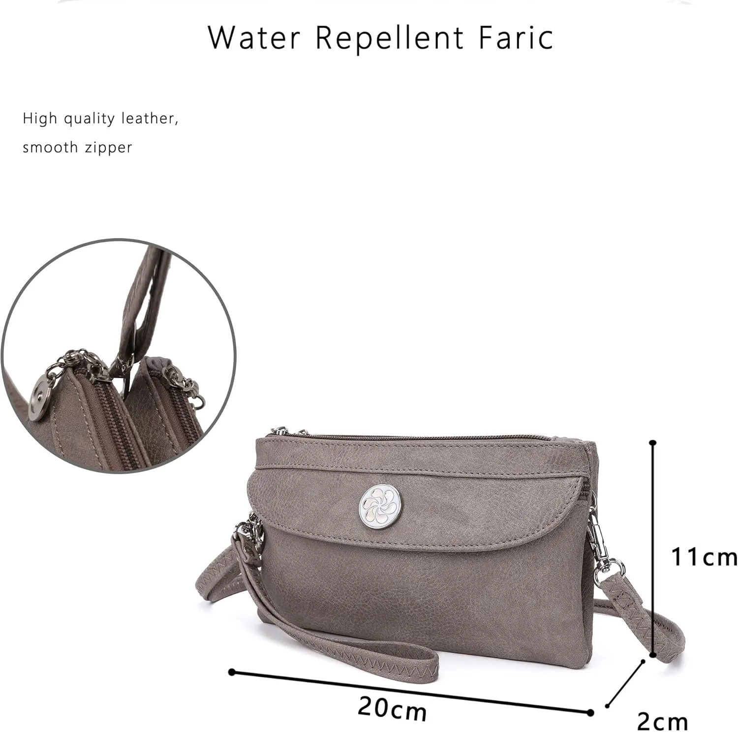 Angel Kiss Crossbody Bags Small Purses for Women Vegan Leather Cell Phone Wallet Purse with Wristlet Strap