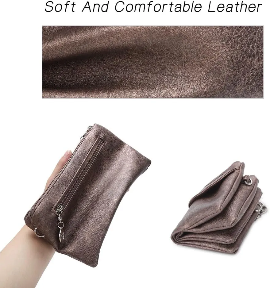Angel Kiss Crossbody Bags Small Purses for Women Vegan Leather Cell Phone Wallet Purse with Wristlet Strap