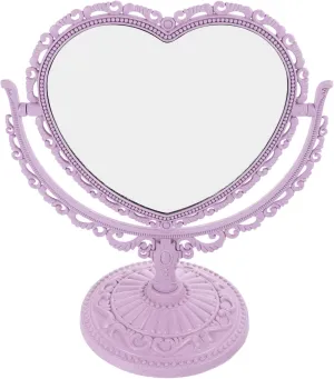 Angoily 2pcs Love Makeup Mirror Vintage Decor Retro Decor Vintage Mirror Handheld Small Mirror Student