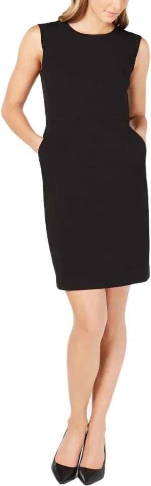 Anne Klein Womens Round Neck Cocktail Sheath Dress