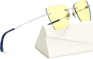ANYLUV Rimless Blue Light Glasses for Woman, Anti Eyestrain Computer Reading Glasses, Stylish Blue Light Blocking Glasses